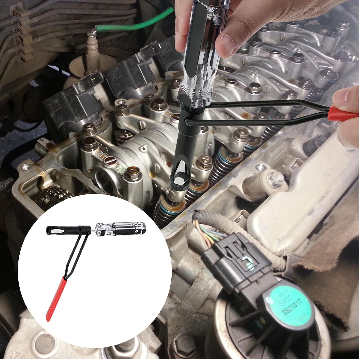 Valve Adjustment Tool, Jam Nut Valve Adjustment Tool, Applicable to Honda Car Engines (10mm)