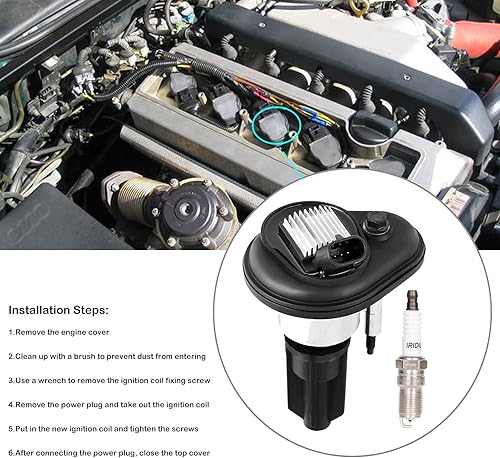 Miniatura 4 de Juego de 5 bobinas de encendido y bujías para Chevy Colorado GMC Canyon Hummer H3 Isuzu i-350 2004 2005 2006 3.5L L5 Reemplazos # UF303 C1395