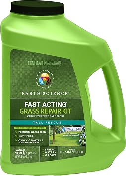 Earth Science All-in-One Grass Seed and Fertilizer Repair - Tall Fescue 5 lb.