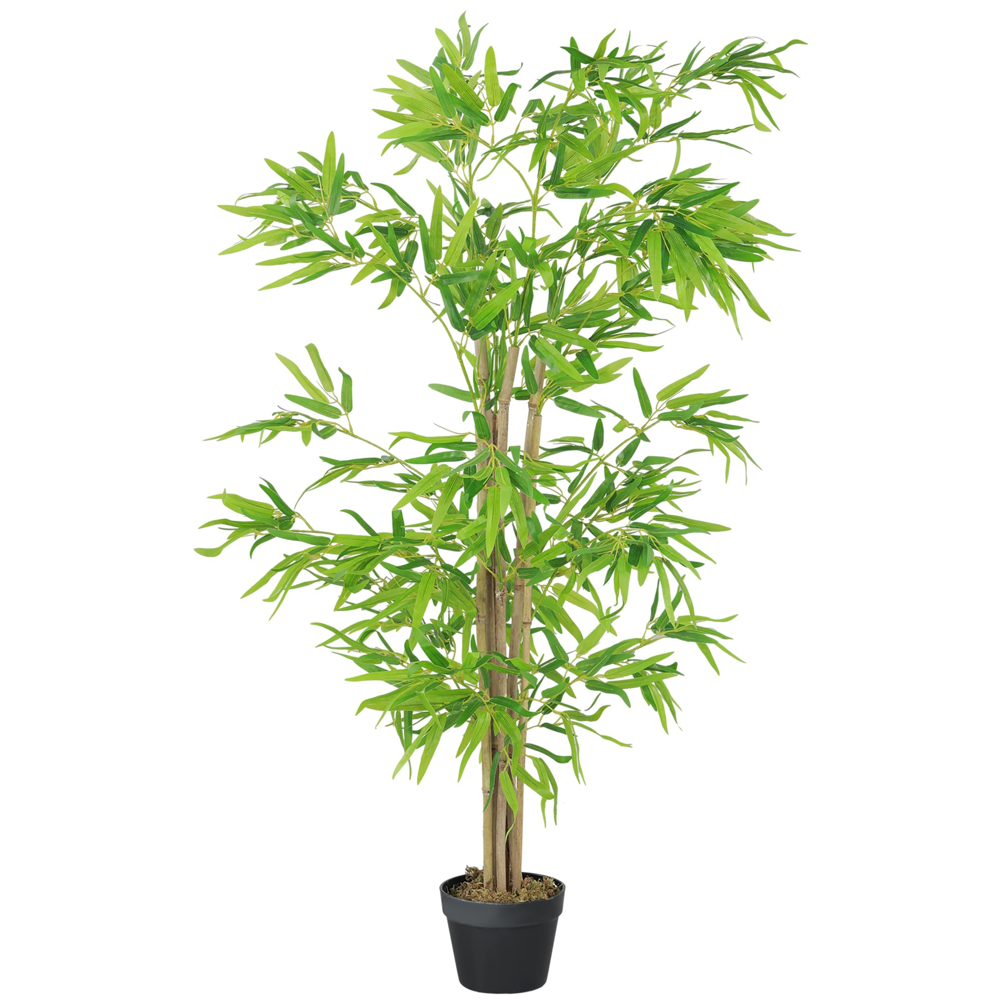 Outsunny künstlicher Bambus groß 150 cm mit Topf