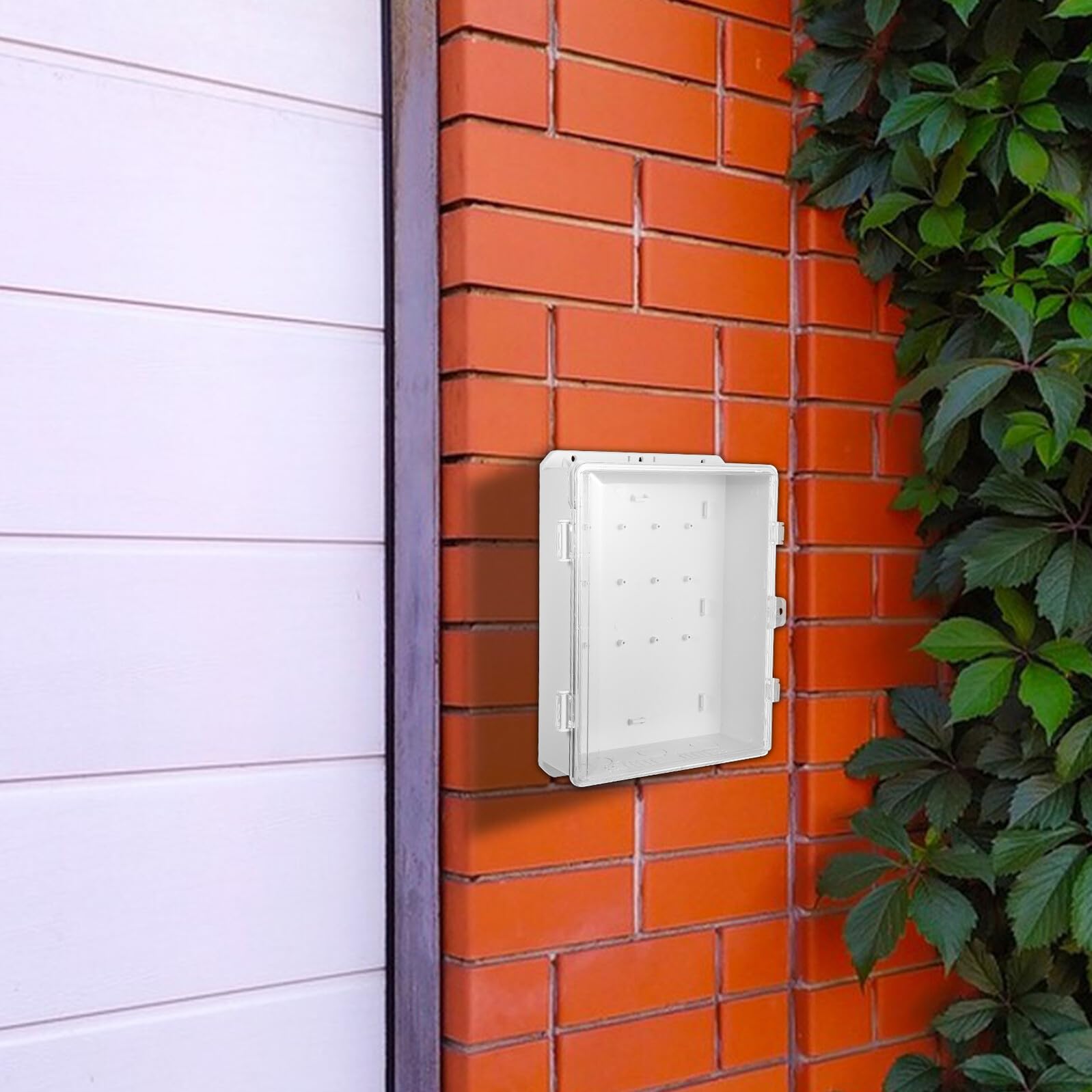 Elektrobox aus Kunststoff mit Transparentem Deckel Wetterfestes Gehäuse für Außenbereich Kompatibel mit Luftstromschaltern für Elektroinstallationen
