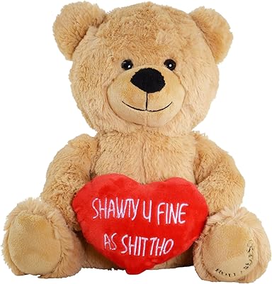 Hollabears Shawty U Fine 10 Original Valentines Day Gift for Girlfriend Wife Best Friend Teddy Bear Plush