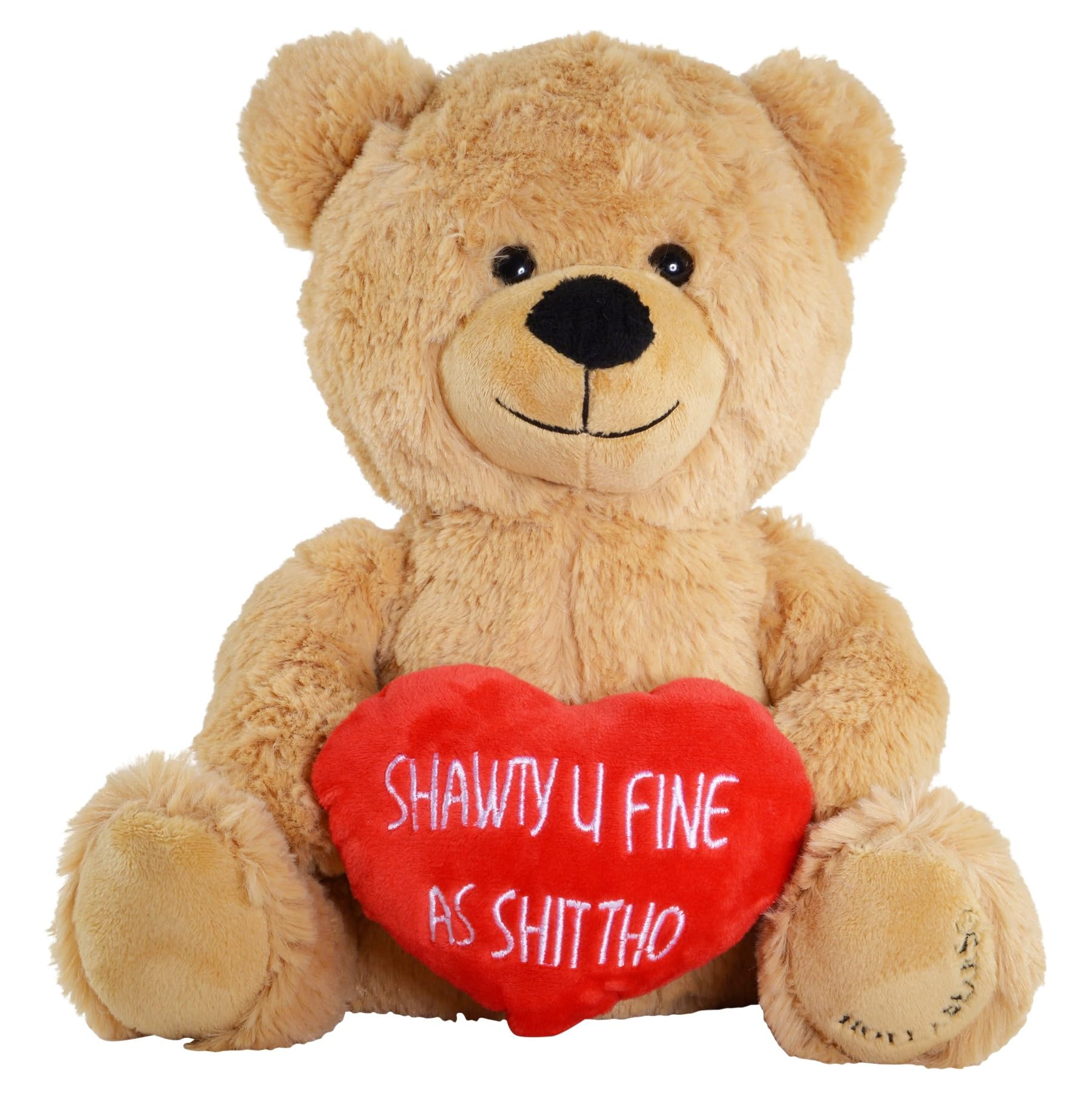Hollabears Shawty U Fine 10" Original Valentine's Day Gift for Girlfriend Wife Best Friend Teddy Bear Plush