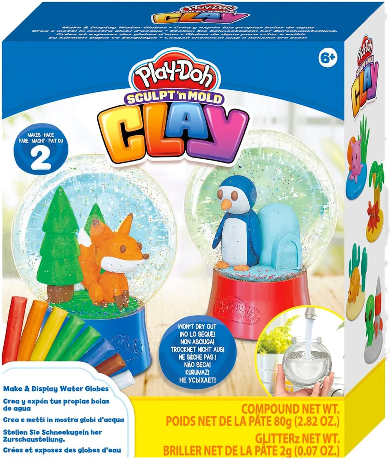 Play Doh Sculpt N' Mold Clay My Water Globes, Sensory and Educational