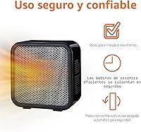 Vista 2 de Yaxa Basics Calentador de espacio de cerámica, mini calentador para escritorio de oficina, calentador portátil de tienda de campaña