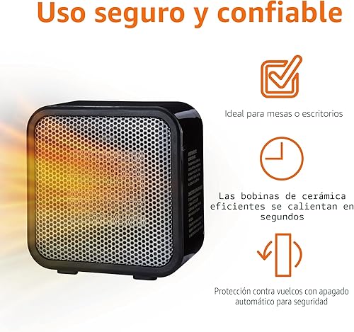 Miniatura 2 de Yaxa Basics Calentador de espacio de cerámica, mini calentador para escritorio de oficina, calentador portátil de tienda de campaña