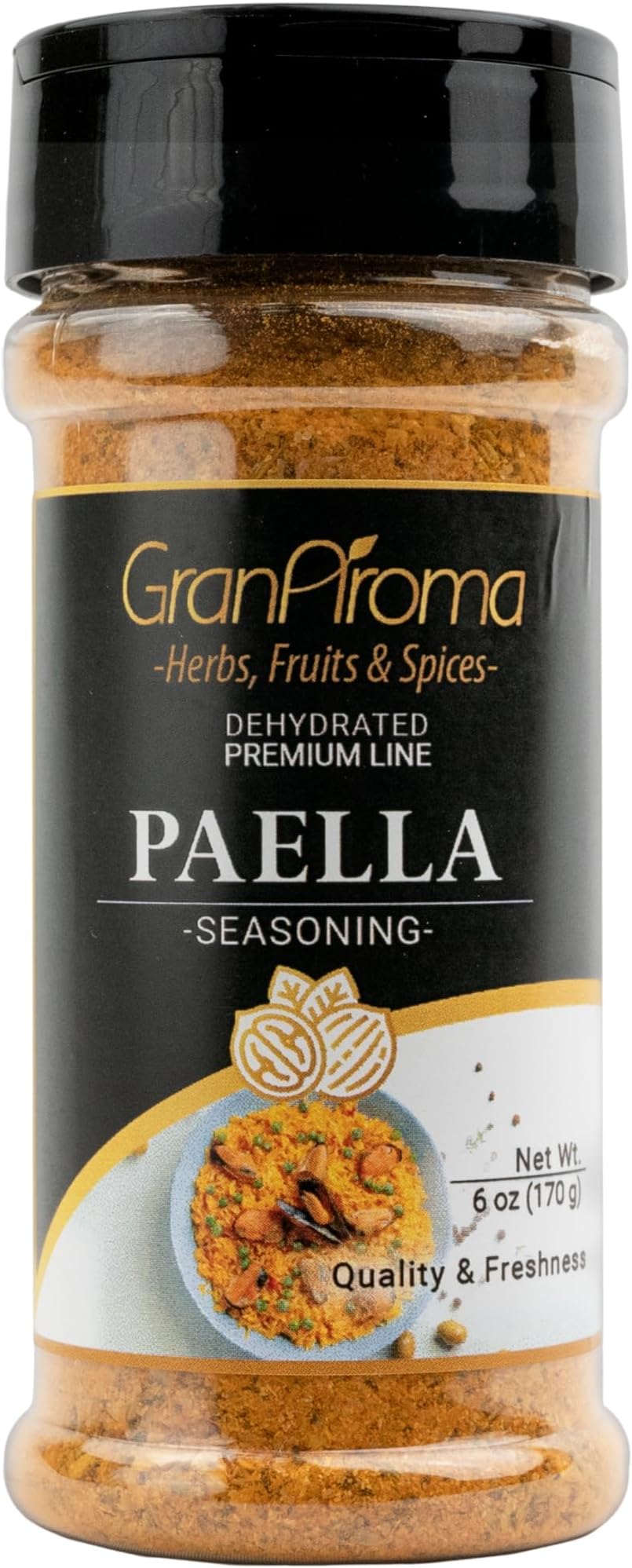 Paella Seasoning, Authentic Spice Blend, Contains Saffron, Spanish Cuisine (6 Ounce)