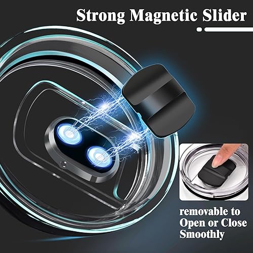 Miniatura 4 de YETI Rambler - Tapa magnética de vaso de 20 onzas compatible con tapas YETI Rambler para tapas YETI Rambler a prueba de derrames, tapas de repuesto