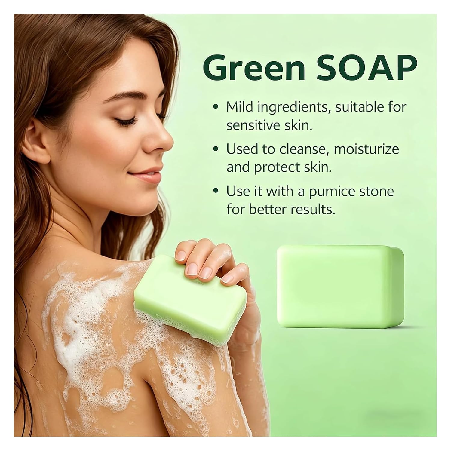 Natura Derm Tree Soap Bar - Natural Tea Tree Oil Soap with Green Teas & Exfoliating Particles, Purifying & Balancing Cleanser for Face and Body, Ideal for Daily Shower, Post-Workout Cleanse (4 count)