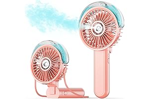 SWEETFULL Portable Mister Fan - 180° Foldable Handheld Personal Fan with Mist...