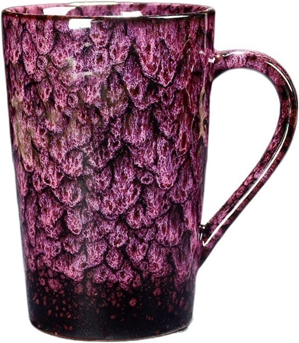 Beverage Mugs كوب سيراميك مزجج بالفرن 400 مللي سعة كبيرة كوب شرب للمكتب كوب حليب منزلي للإفطار Coffee Cups (Color : G)