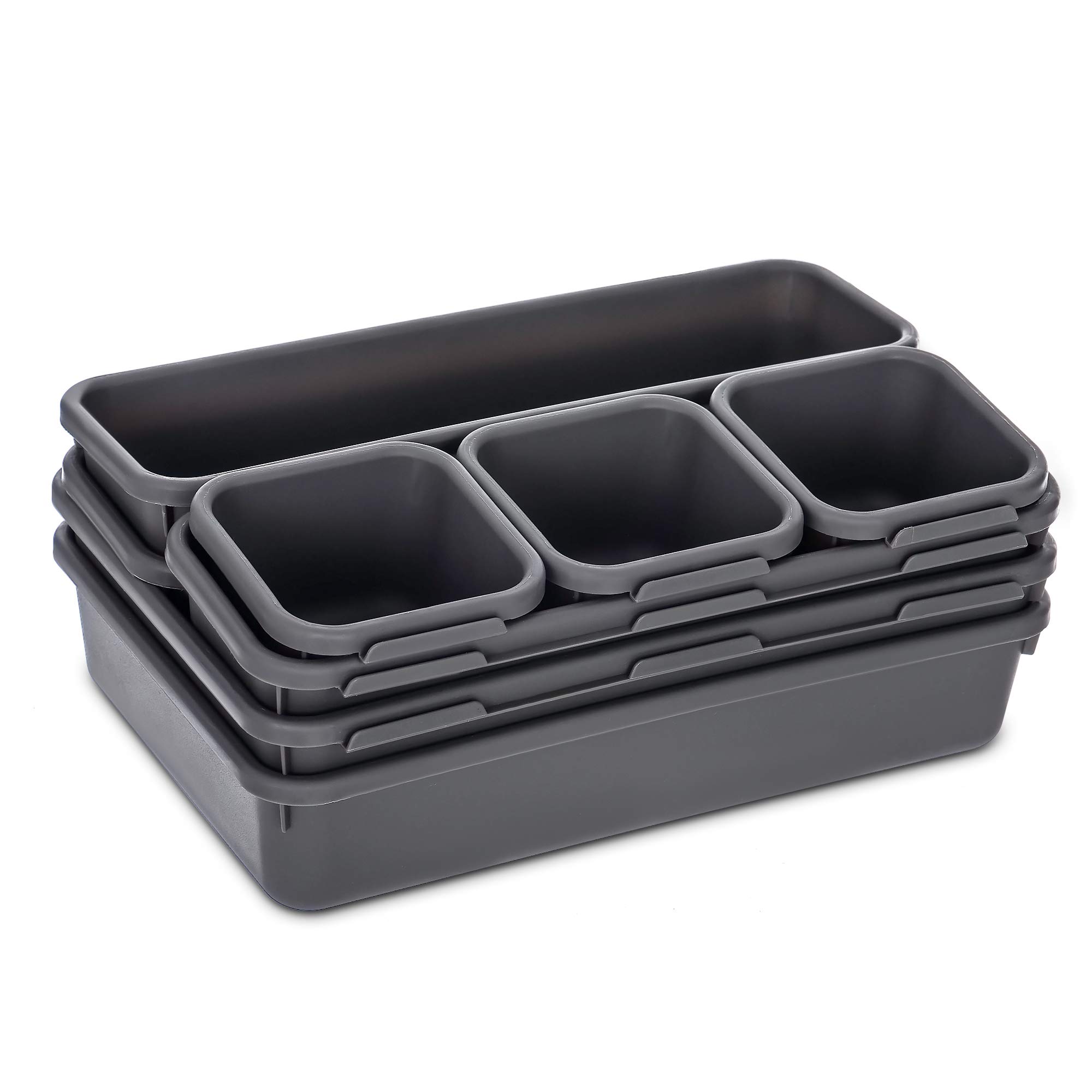 Buy LIVIVO8pc Interlocking Drawer Organiser and Dividers Plastic Desk