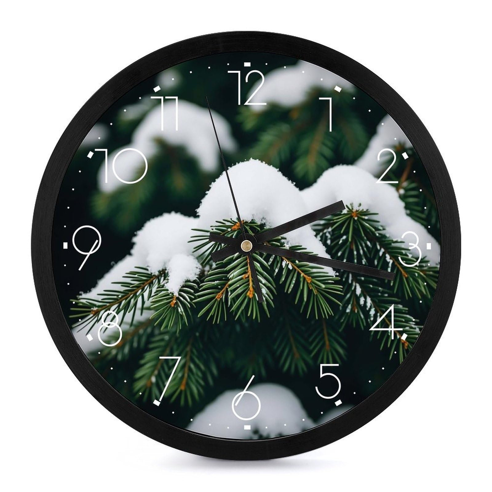 Horloge murale moderne paysage de neige pour une ambiance hivernale dans votre cuisine