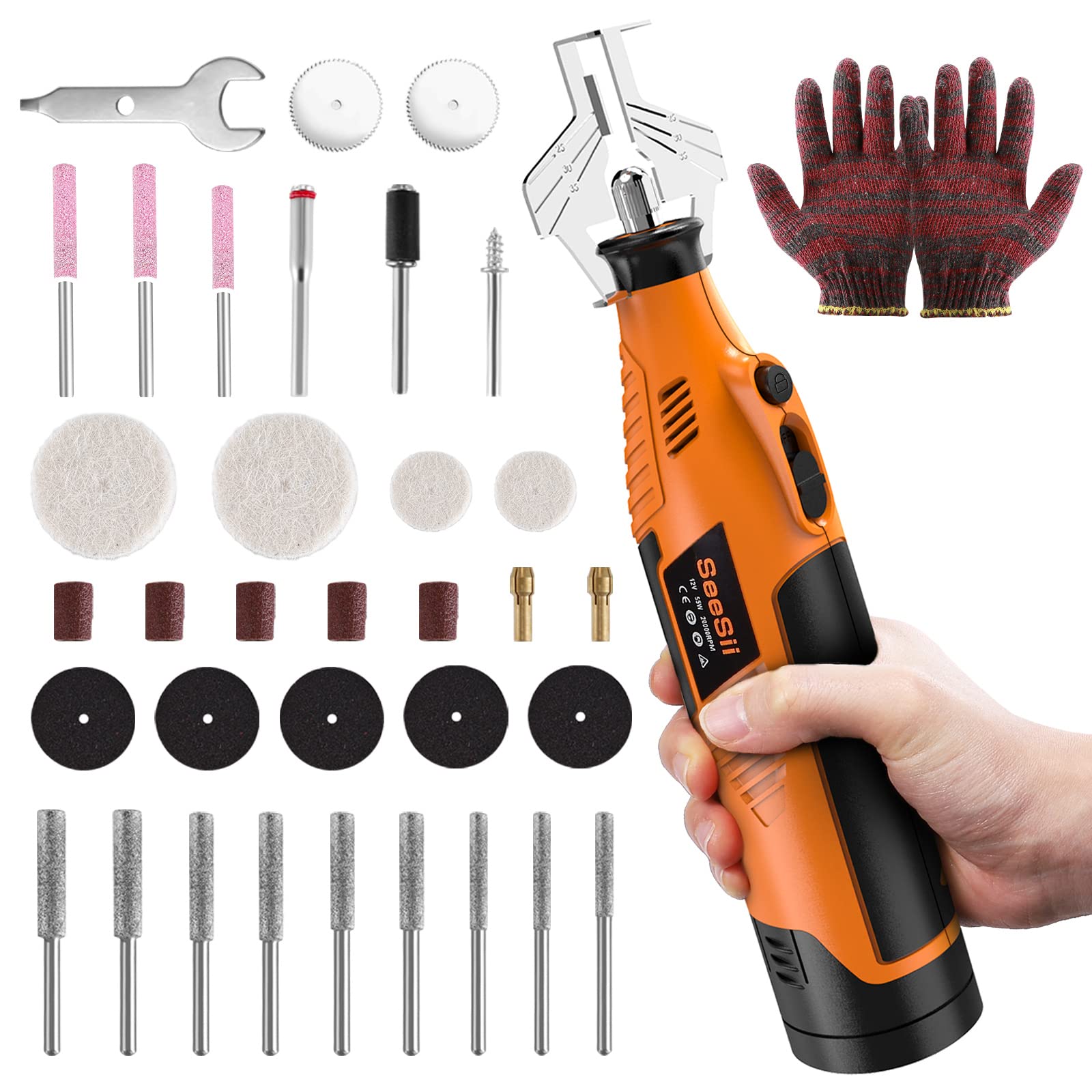 Seesii Cordless Chainsaw Sharpener 