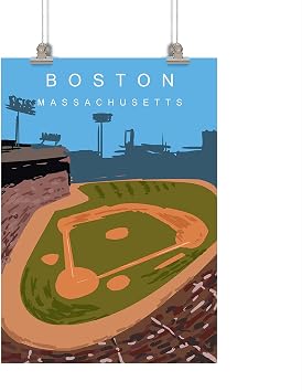 EzPosterPrints - Retro Usa Famous City Posters - Decorative, Vintage, Retro, Grunge Travel Poster Printing - Wall Art Print For Home Office - Boston, Massachusetts - 12X18 Inches