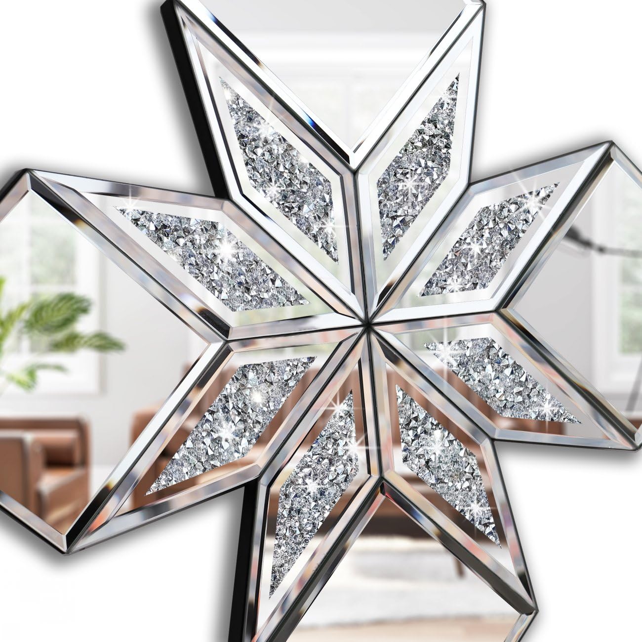 Bijzettafel DKD Home Decor Spiegel Gouden Staal (42,5 x 42,5 x 48 cm) | OVERIG | Wij helpen je