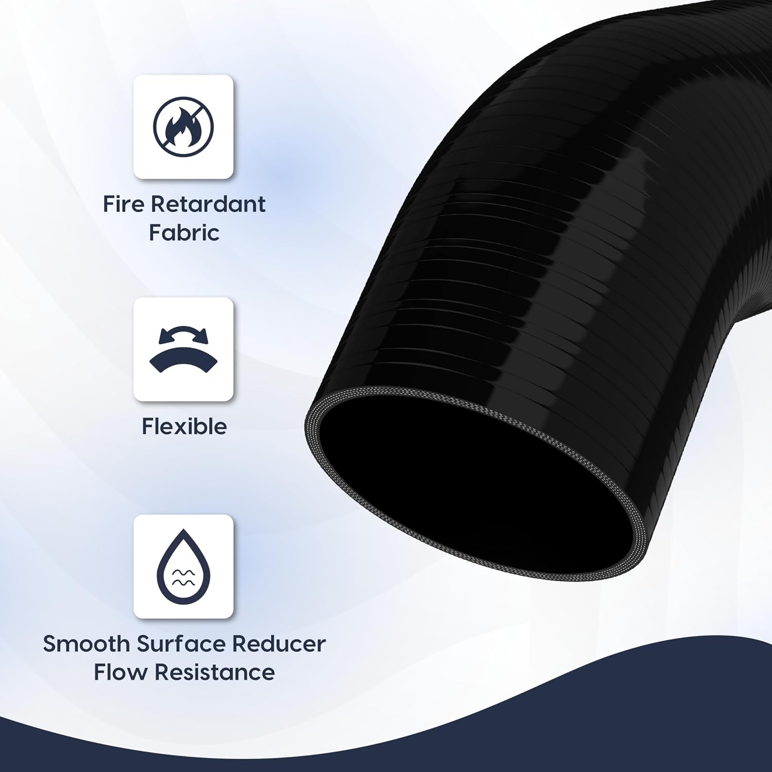 Endure 45 Degree Elbow Coupler Silicone Hose 4-Ply, 4-Inch(102mm), Couplers for High Performance Vehicles, Intake Piping, Length(102mm), Thickness (5mm), Automotive Silicone Hose - Black