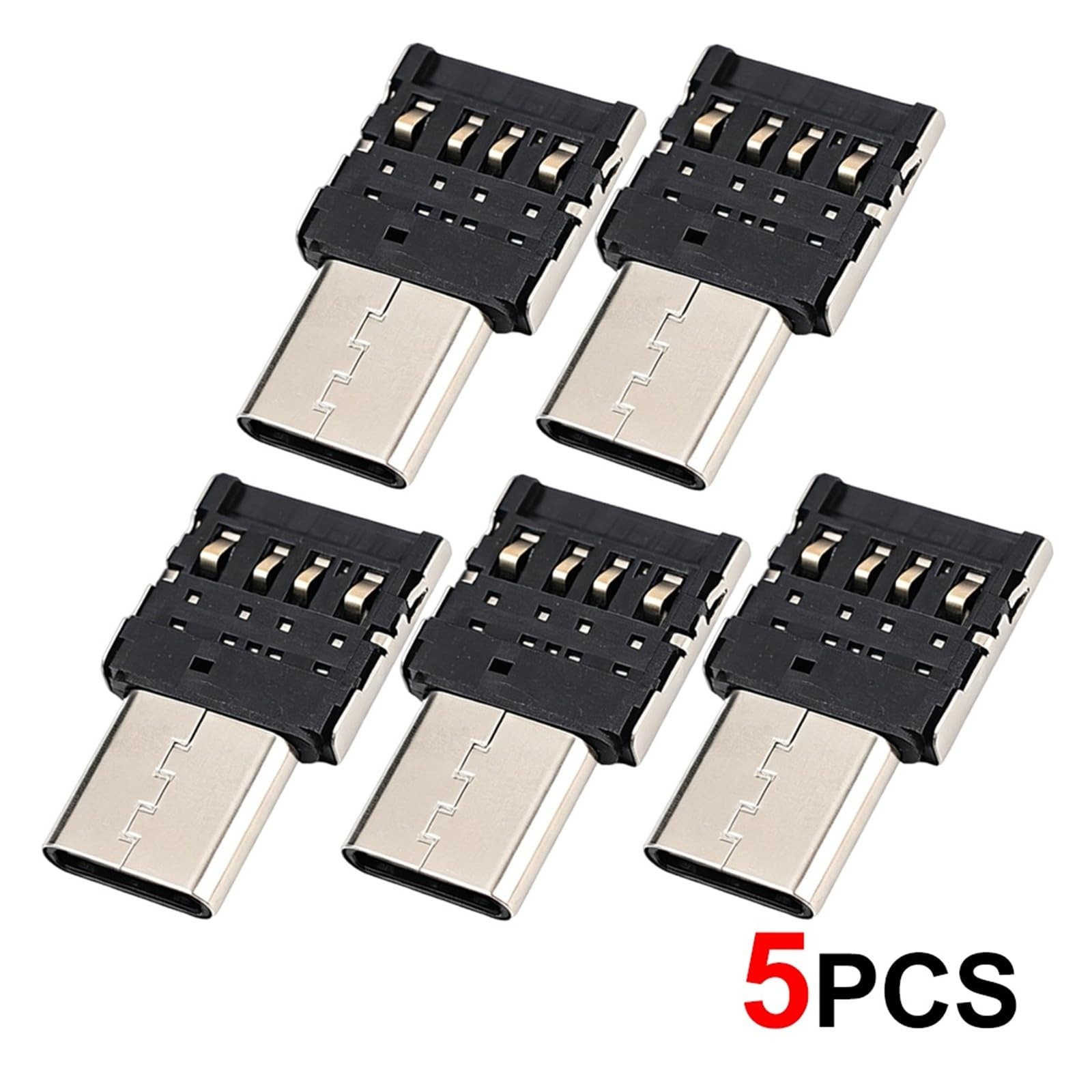 Adaptador USB C a USB, cable OTG tipo C para teléfono PC (5 unidades)