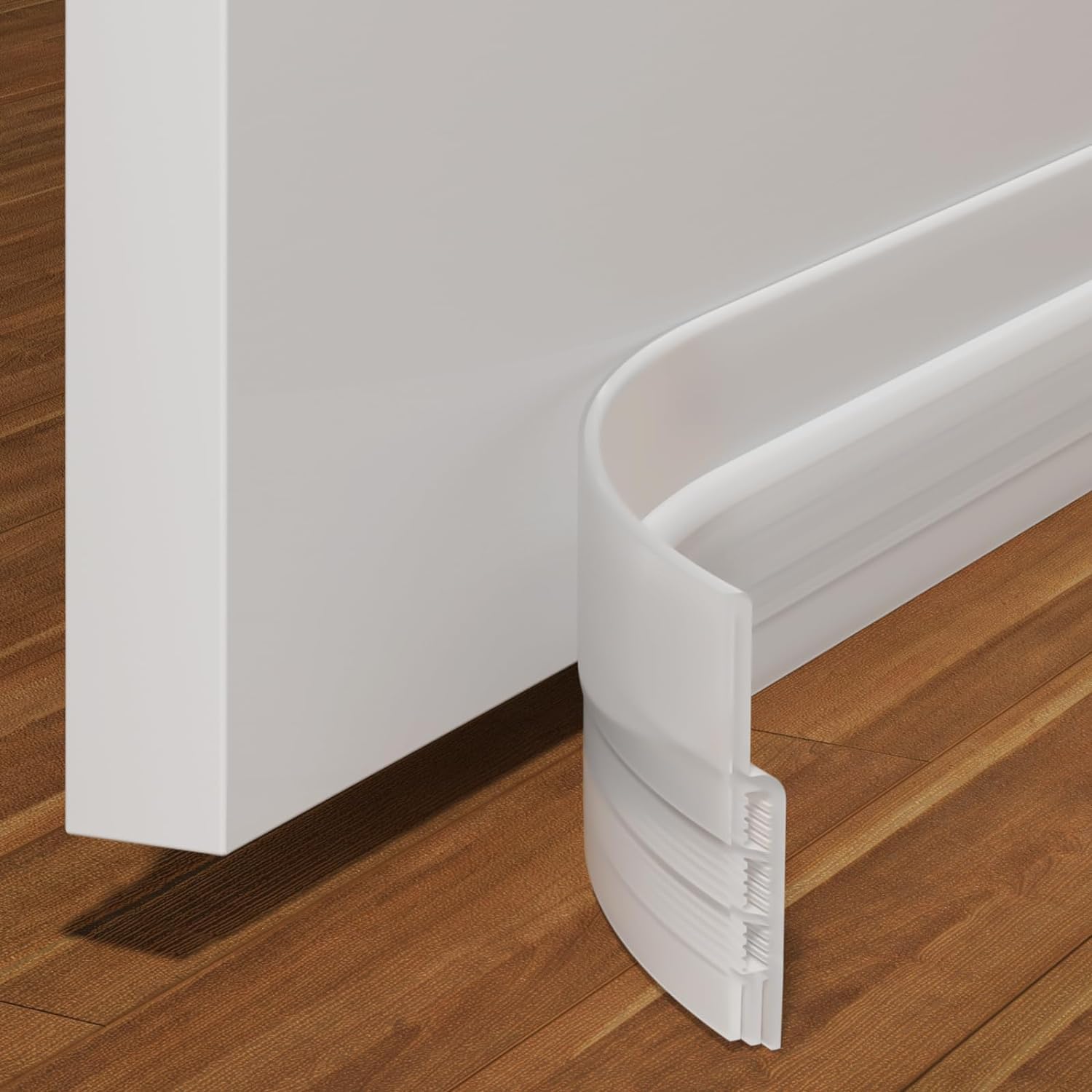 Holikme Door Draft Stopper Under Door Draft Blocker Insulator Door Sweep Weather Stripping Noise Stopper Strong Adhesive, Transparent, 32 Inch