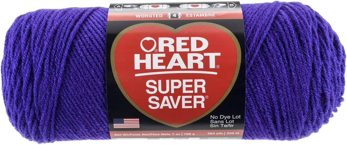 Red Heart Amethyst Super Saver Yarn 6/Pk 6 Pack