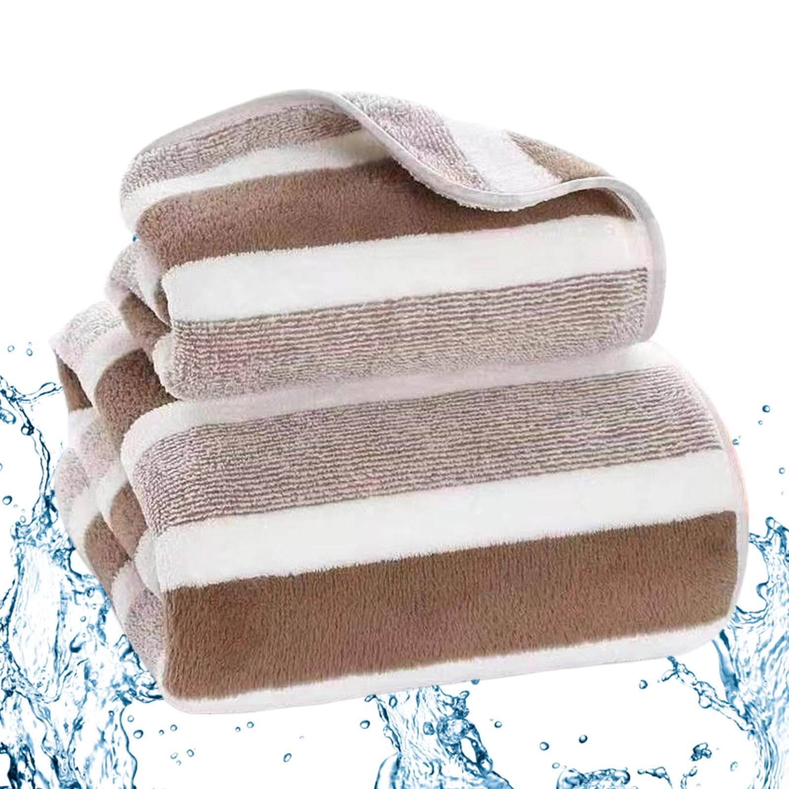 Toallas de baño de rayas altamente absorbentes en un juego de toallas completo