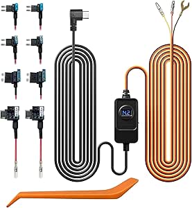 REDTIGER Dash Cam Acc Multi-Size Hardwire Kit with Voltage Indicator for All REDTIGER Dash Camera, USB C Power Port, 24H Parking Monitoring with Low Voltage Protection