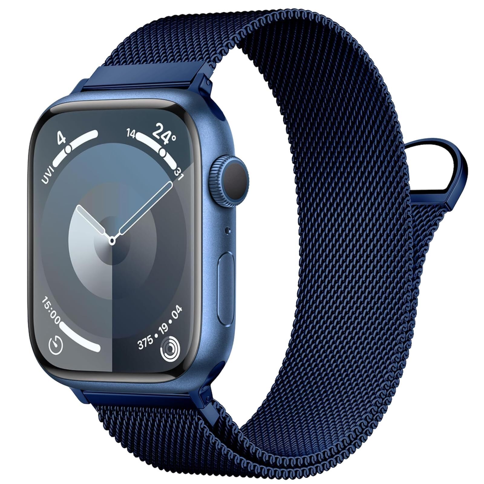 Passante milanese in Acciaio Inossidabile per Cinturini da 42 mm 44 mm 45 mm 49 mm 38 mm 40 mm 41 mm per Uomini e Donne, Chiusura Magnetica con Passante in Rete di Ricambio per Cinturini IWatch Serie