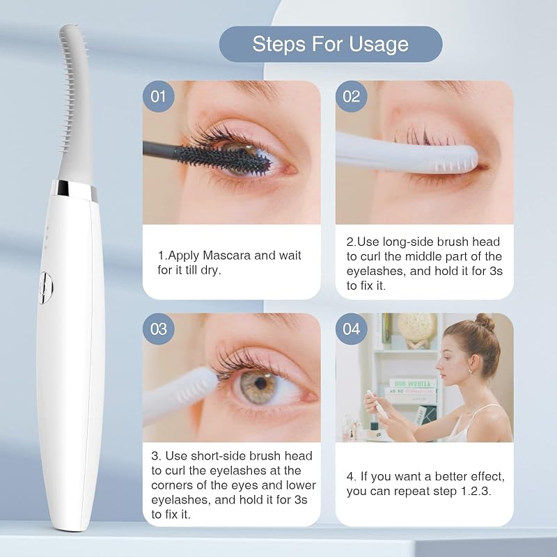 TOUCHBeauty USB-s elektromos szempilla göndörítő 3 hőfokozattal, 10 másodperces felmelegítés