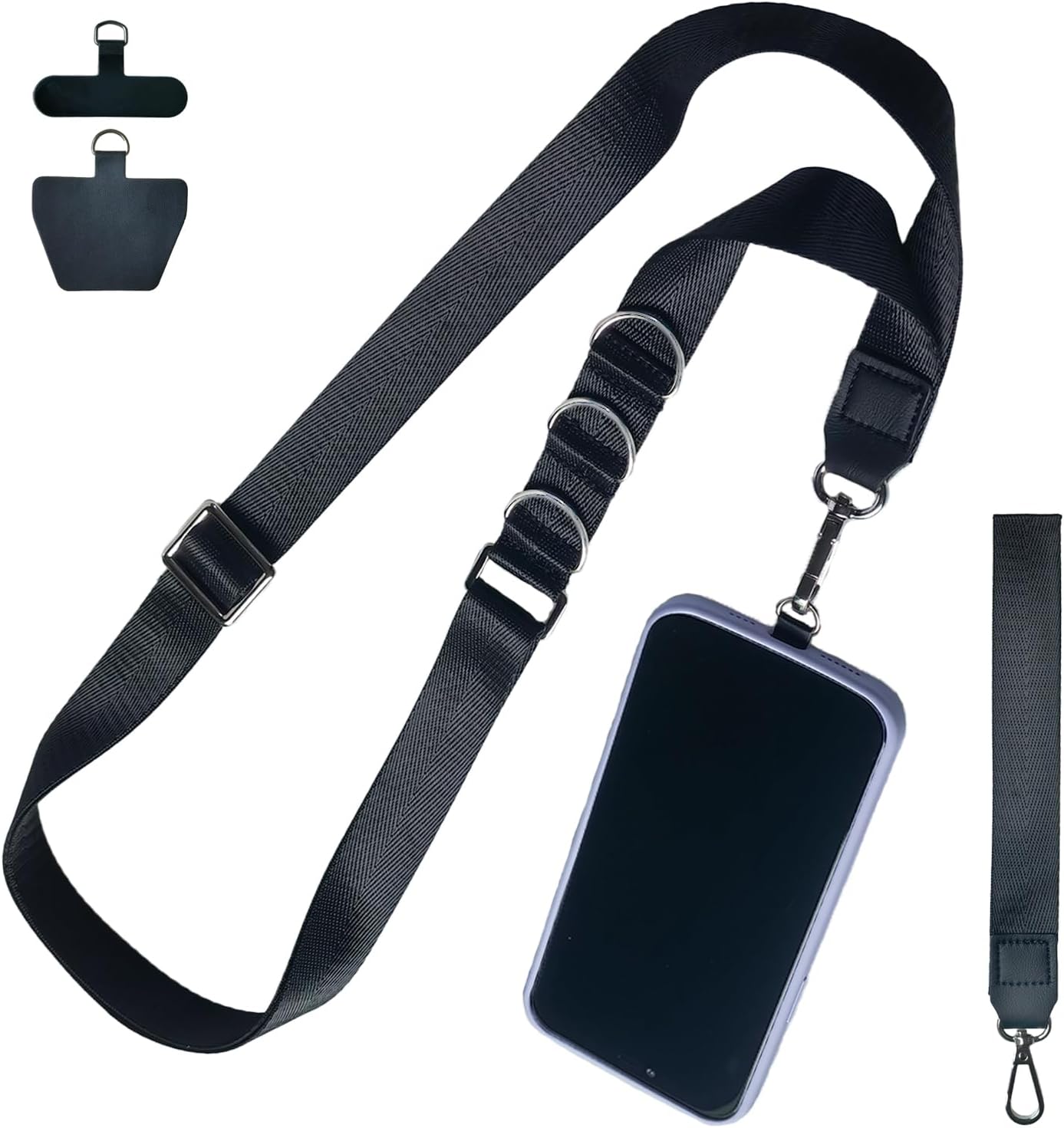Crossbody Phone Lanyard，Wrist lanyards for Keys，Phone Charm-Hands-Free Phone Strap,Universal Adjustable Strap