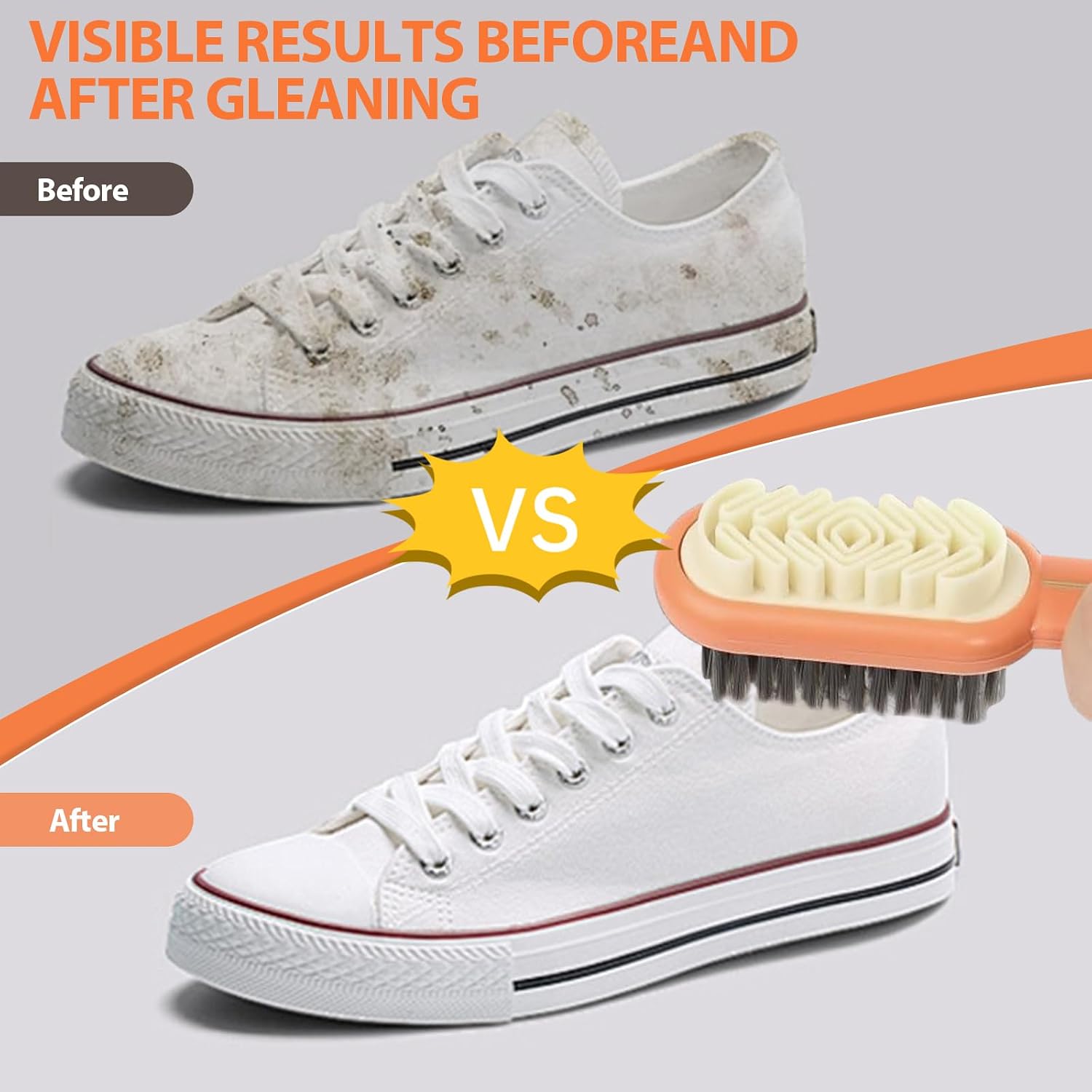 2 in 1 Suede Shoe Brush, Soft Bristle Cleaning Brush for Suede and Nubuck