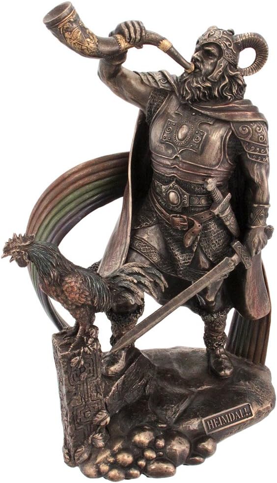 9 1/2 Inch Norse God Heimdall Bronzed Finish Statue Pagan by Things2Die4