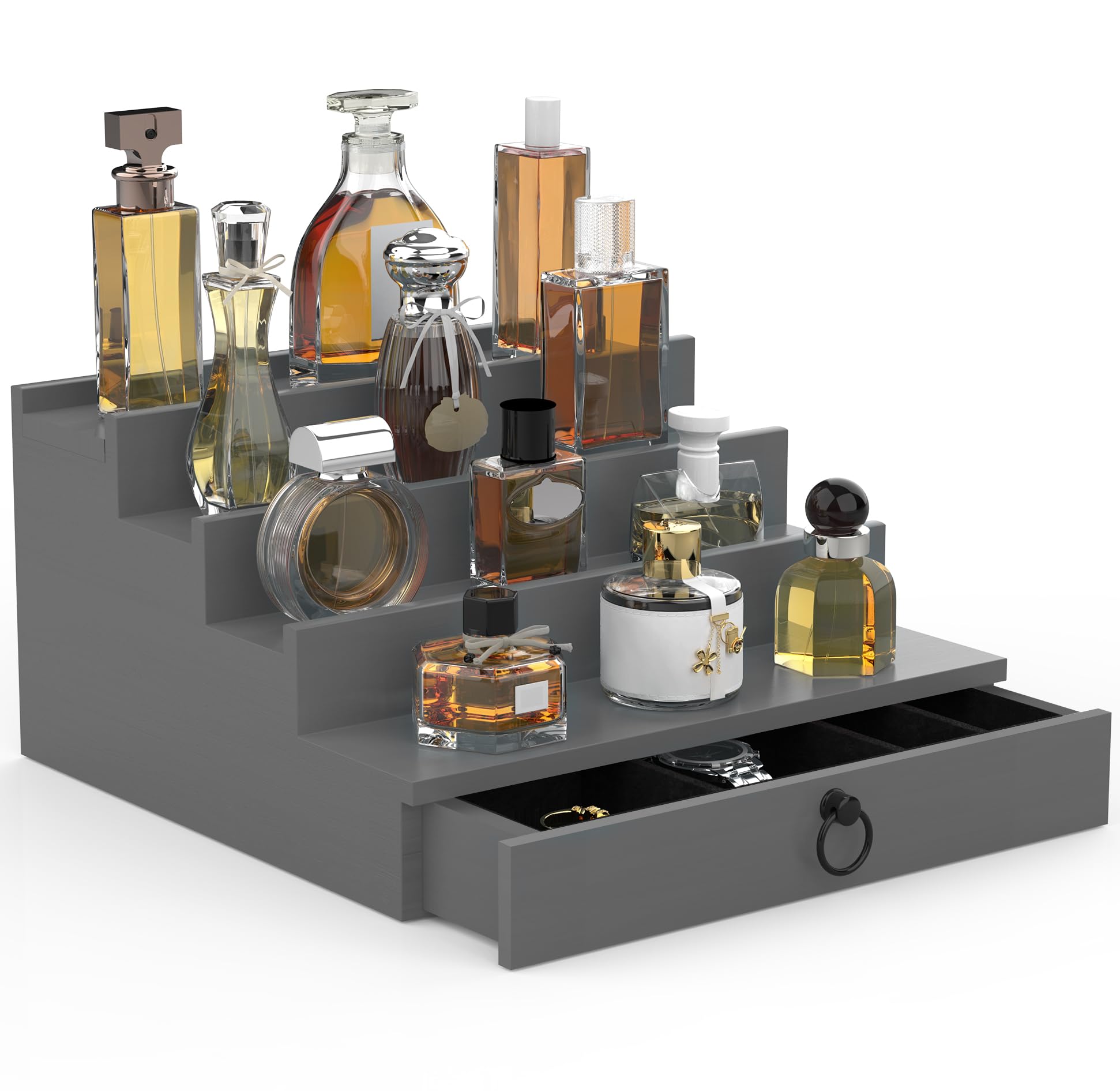 Amazon.com: upcessory Cologne Organizer for Men, 4 Tier Black Wood