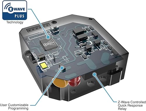 Miniatura 4 de Módulo de interruptor inteligente por relé Enerwave Z-Wave convierte cualquier interruptor empotrado en pared en un interruptor Z-Wave, 120-277VAC,