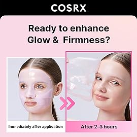 COSRX Pink Peptides Collagen Lifting Glow Hydrogel Face Masks Skincare 3 EA, Collagen Face Mask, Travel Essentials, Overnight Face Mask, Korean SkinCare, Stocking stuffers for women
