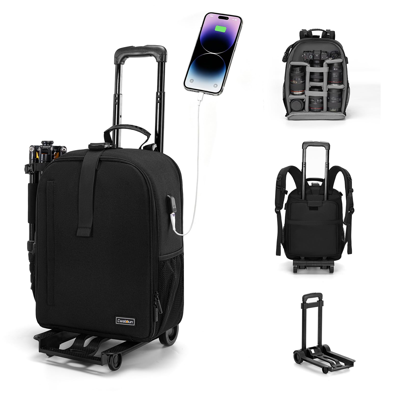 Cwatcun Rolling Trolley Bag