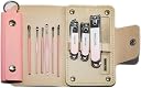 THEA 10pcs Professional Manicure & Pedicure Set - Stainless Steel Nail Care Tools with Ear Spoon, Anti-Splash Feature, Ideal for Travel or Home Use, Pedicure Essentials Portable Beauty Set Durable Manicure Set, Nail Tech Supplies (Pink) gallery image
