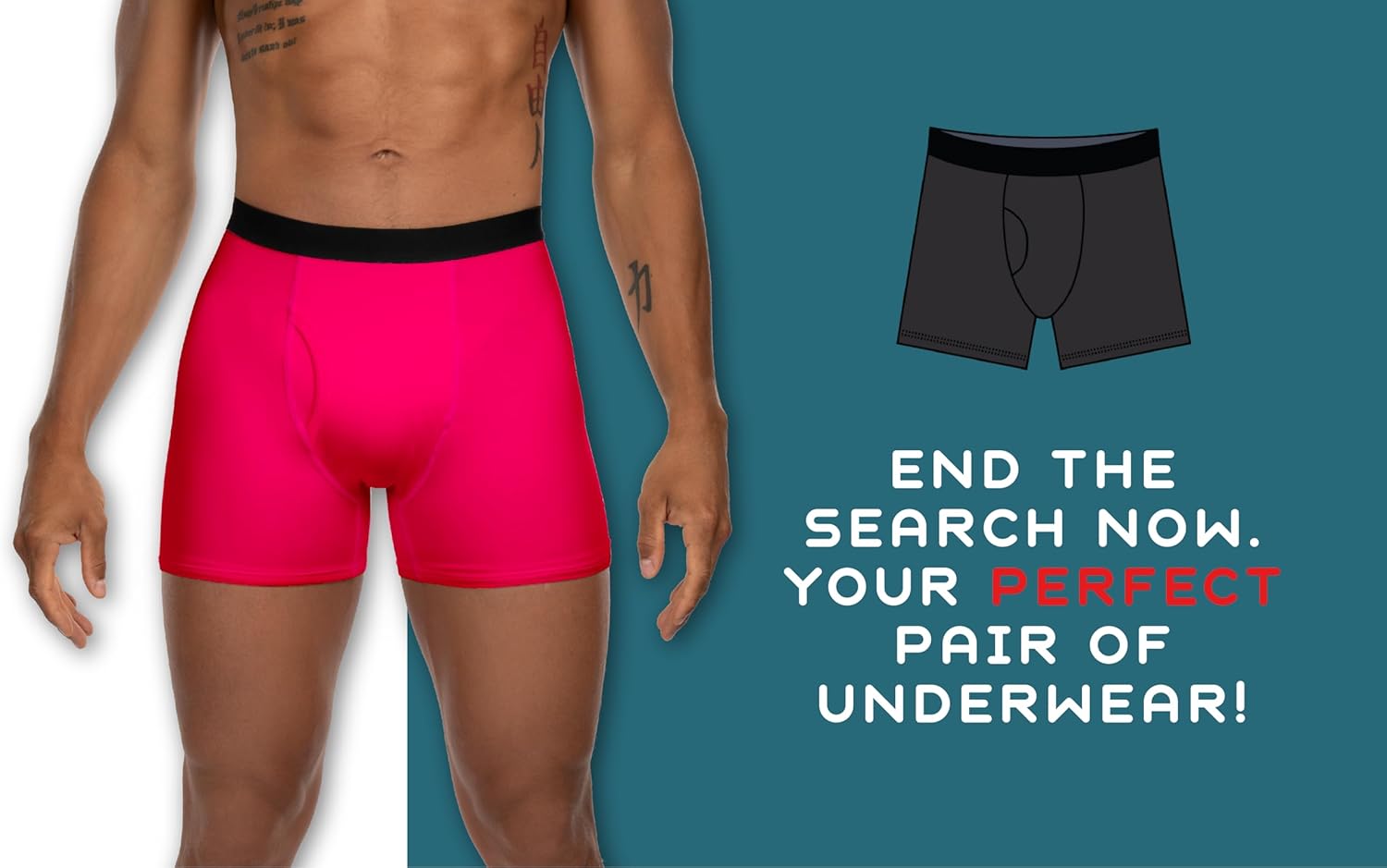 A Weeks Worth Premium Mens Underwear - Moisture Wicking and Breathable Boxers for Men - Mens Boxer Briefs 7 Pack