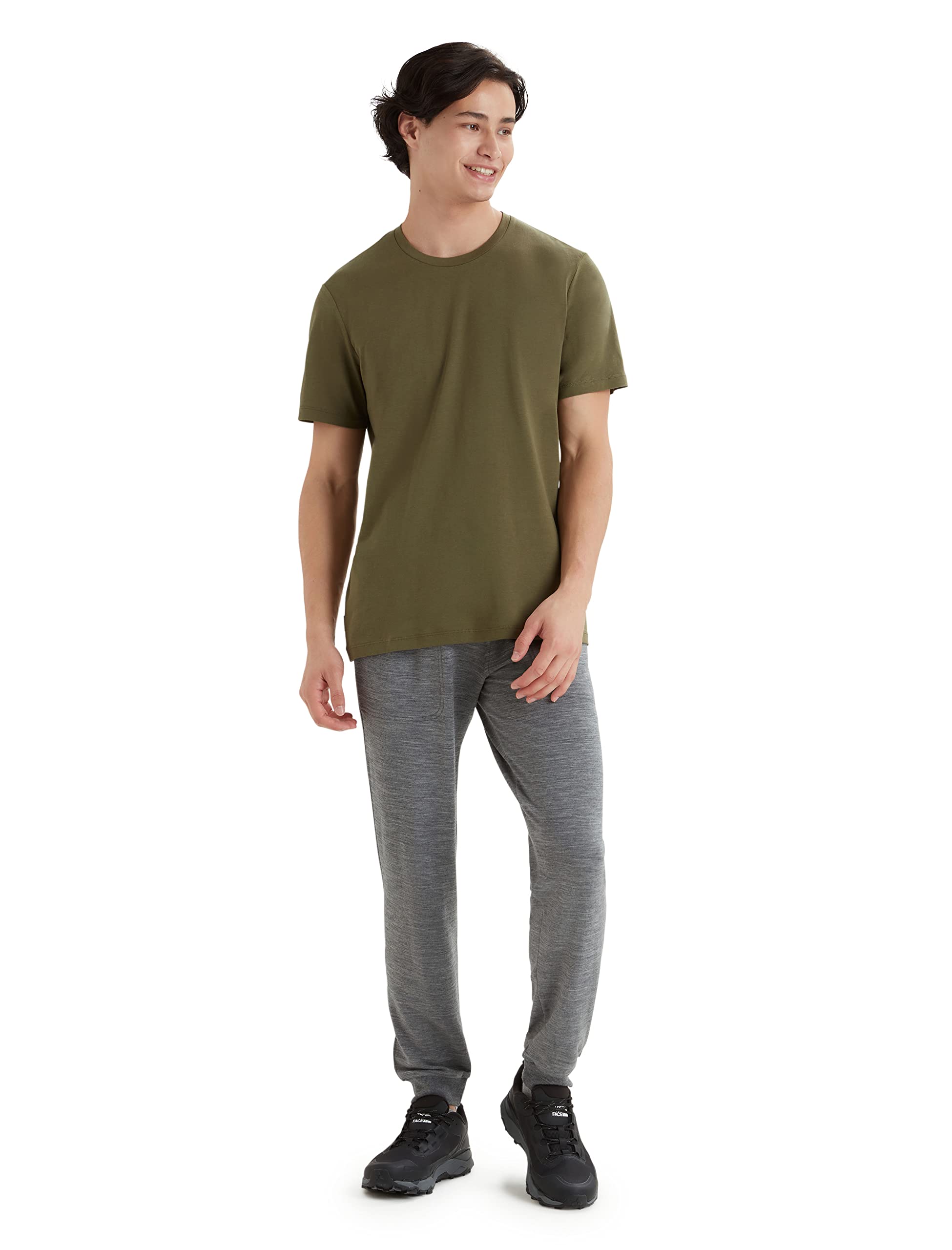 Icebreaker Maglietta Tencel Lyocell Cotton SS da Uomo per Uso Quotidiano, Avventura, Palestra e Allenamento