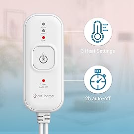 Comfytemp Weighted Heating Pad for Back & Cramps, 2.2lb Electric Neck Shoulder Heat Pad, Birthday Gifts for Women Men Mom Dad, 2H Auto-Off, 12x24, Washable, Pink