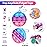 Pop Fidget Toys Bulk Its Party Favors for Kids 4-8 8-12 30 PCS Mini Pop Keychain It Sensory Fidget Toy Pack Fidgets for Classroom Prizes Students Kids Carnival Birthday Goodie Bag Stuffers Fillers