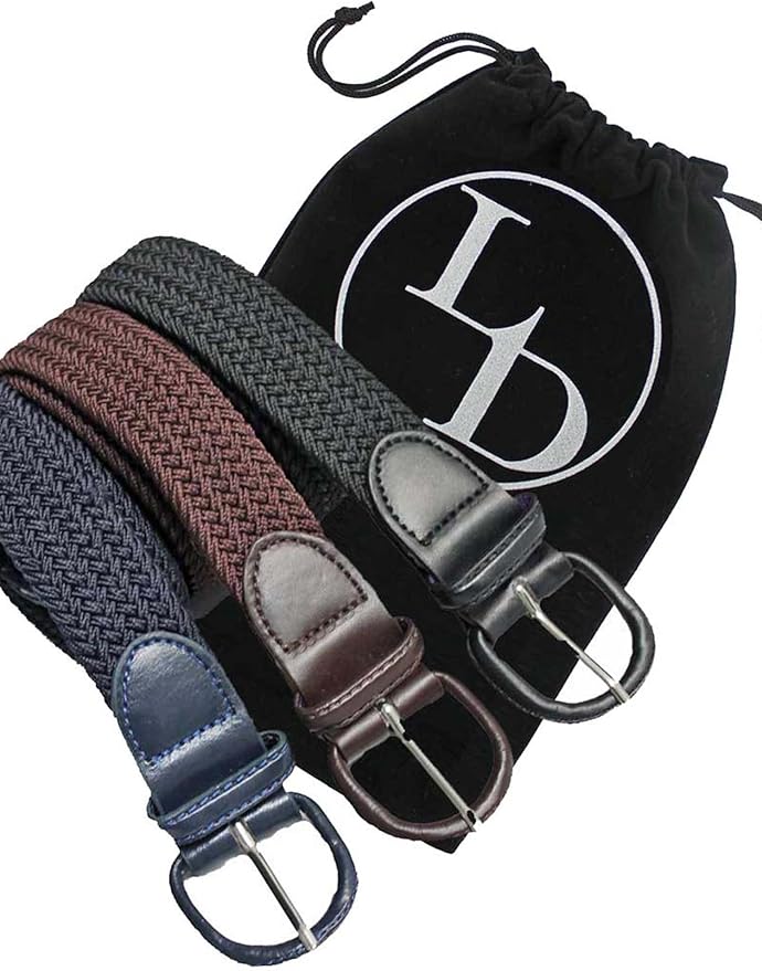 navy elasticated belt