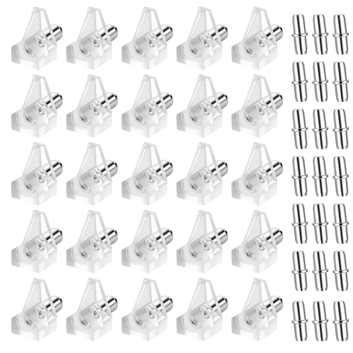 Arubyforest Sliver Shelf Support Pegs 50 Pcs 5Mm Shelf Pins Shelf Supports Cupboard Shelf Pegs Shelf Pegs Kitchen Cupboard Shelf Supports Shelf Support Pins For Shelves Cabinets Brackets Office Furniture