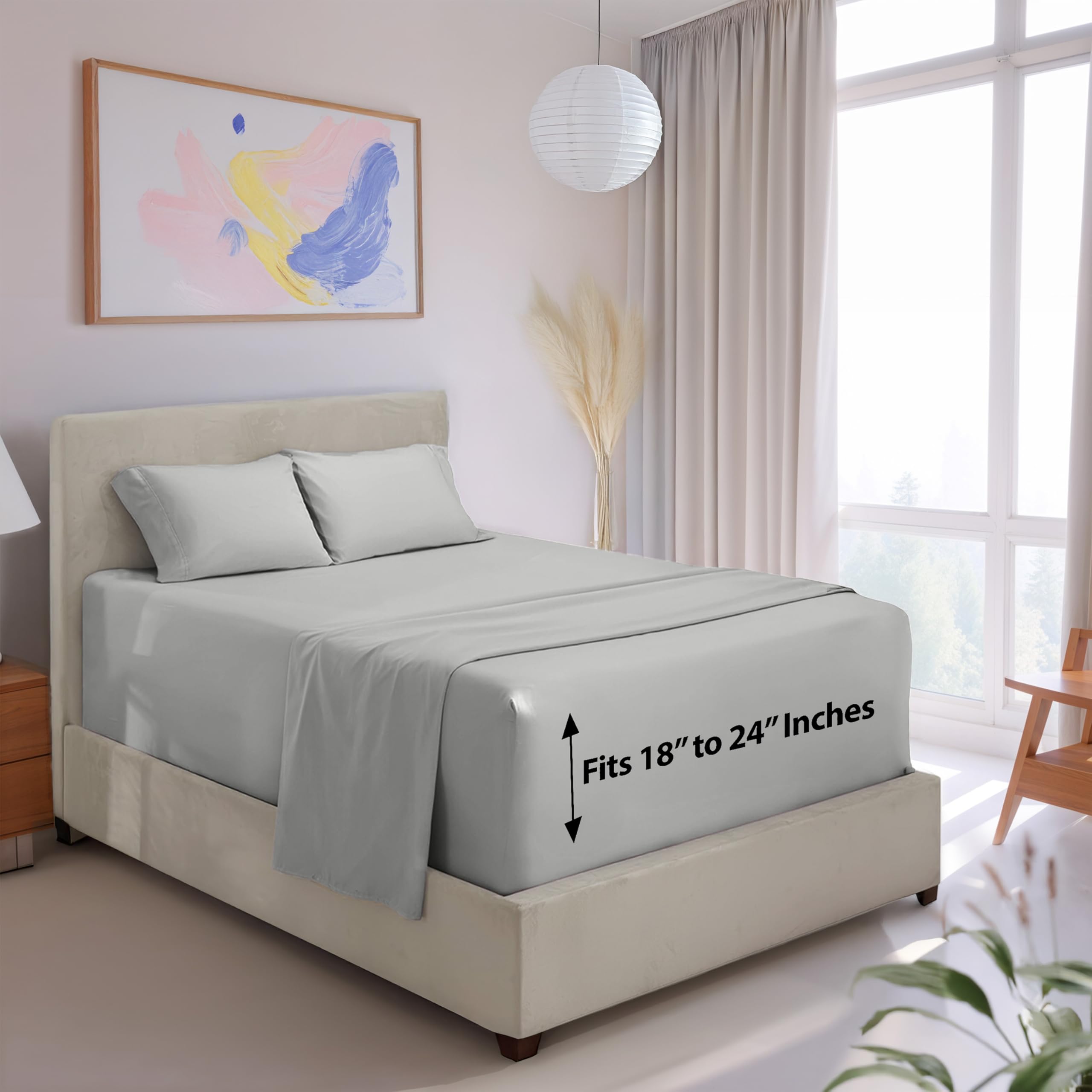 Hearth & Harbor Extra Deep Pocket Full Size Sheet Set