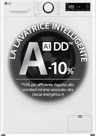 LG F2WV3S7S6E Lavatrice Slim a Carica Frontale 7 Kg 1200 Giri/min, Intelligenza...