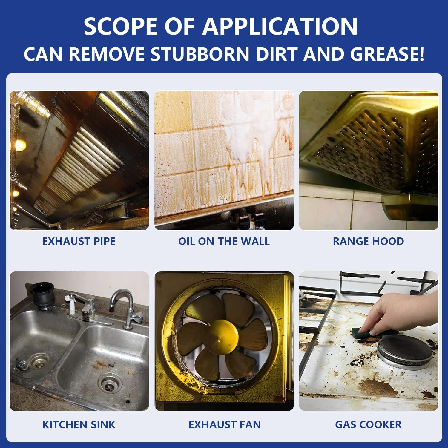 (100ML*3PCS Foaming Heavy Oil Stain Cleaner,All-Purpose Rinse-free Kitchen Deep Cleaning Spray, Kitchen Cleaning Assistant