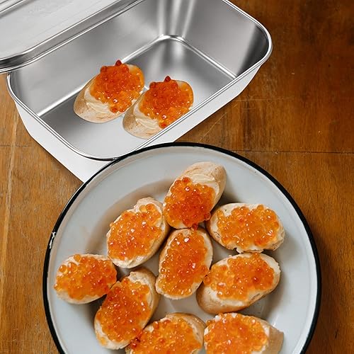 Miniatura 2 de Cabilock Mantequillera ancha con tapa para mantequilla con suministro de cocina de acero inoxidable 304 para el hogar