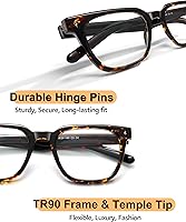 Vista 4 de Overzied - Gafas cuadradas de luz azul para mujer y hombre, antideslumbrante, reducen la fatiga ocular para juegos, computadora, pantalla