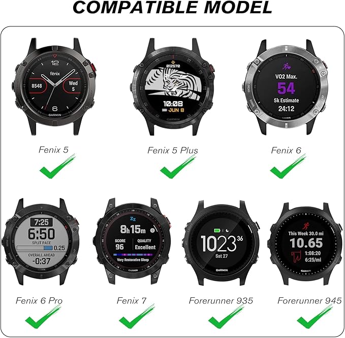 Correa de Nylon Tejido para Garmin Fenix 5, Negro miniatura 2