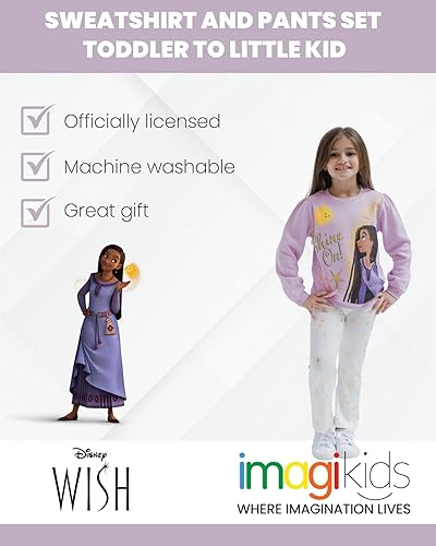 Miniatura 3 de Disney Wish Asha Star - Conjunto de sudadera y pantalones de forro polar para niñas pequeñas
