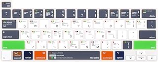 MOSISO Keyboard Cover Compatible with MacBook Pro 13 inch M2 2022, 2021 2020 M1 A2338 A2289 A2251&Compatible with MacBook Pro 16 inch 2020 2019 A2141,Protective Silicone Skin,Mac OS X Shortcut,Gray